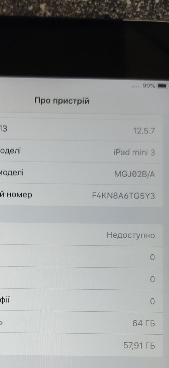 IPad mini 3 на 64 A1600