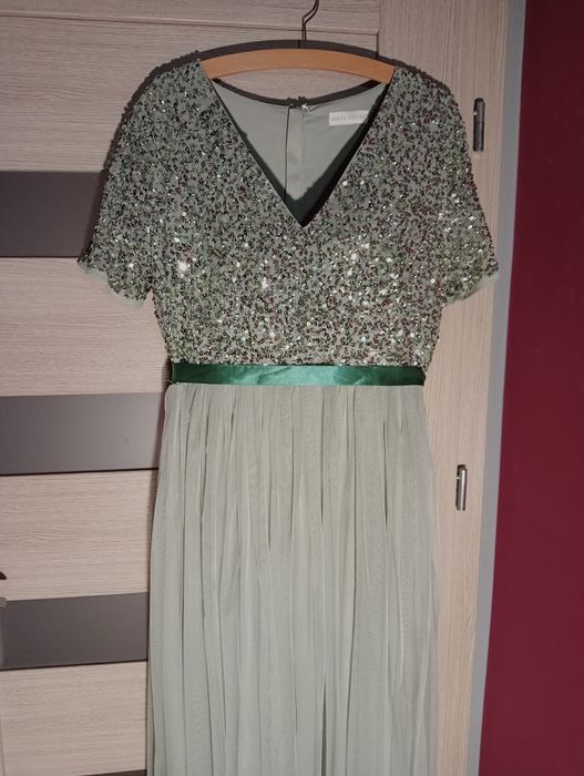 sukienka wesele impreza Sylwester cekiny tiul Maya delux