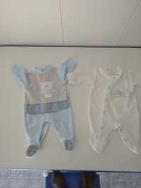 Conjunto de 2 babygrows tamanho 2 meses