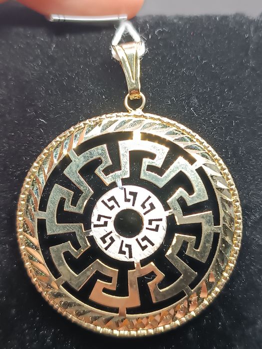 Zawieszka złota wzór grecki