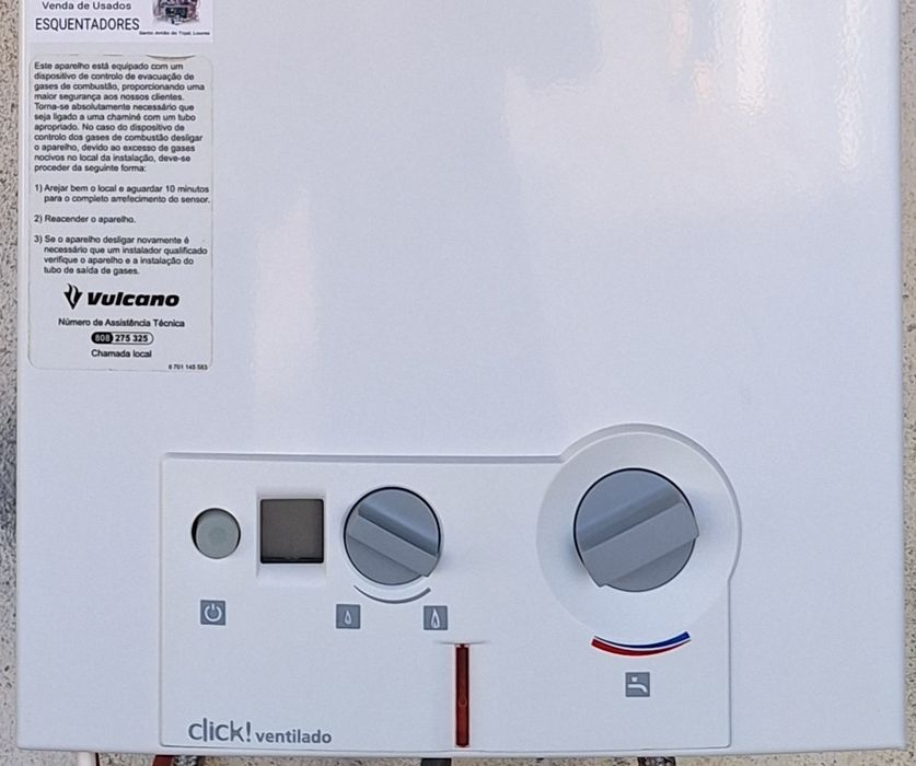 Esquentador Vulcano Ventilado Gás Natural 11Litros