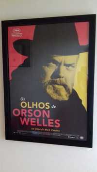 Orson Welles | Cartaz de cinema com moldura madeira