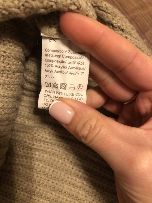 Бежевий светр джемпер кофта shein розмір m котфа гольф