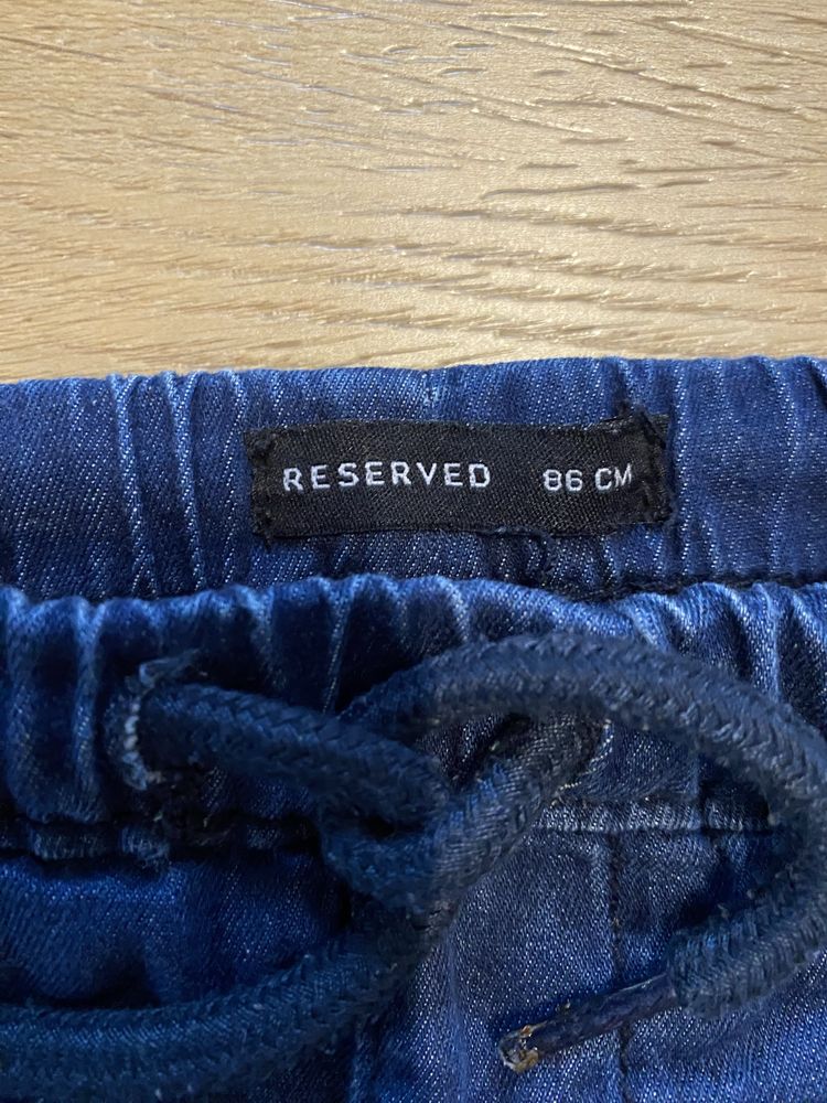 Spodnie ocieplane reserved 86 dzinsy na podszewce