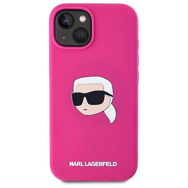 Etui Karl Lagerfeld Silicone Karl Head Print MagSafe na iPhone 15/6.1"