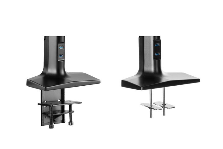 Настольное крепление для монитора 2E 17-43", USB 3.0 x2 (2E-1MCBUSB)