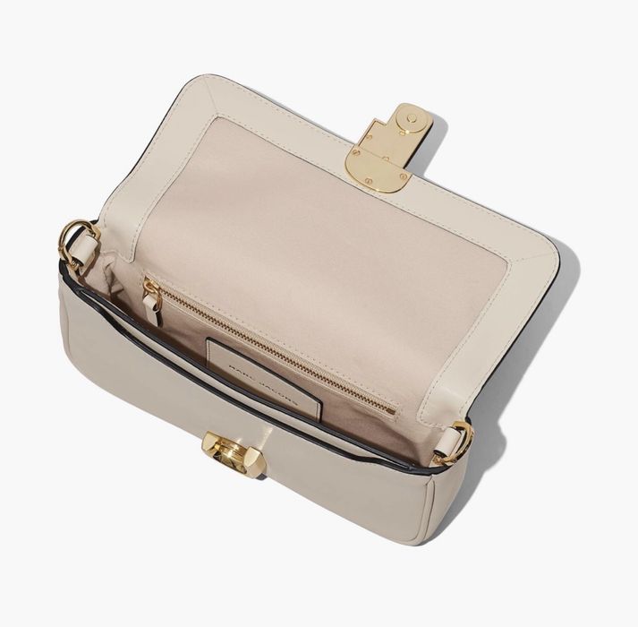 Сумка женская сумка жіноча Marc jacobs натуральна шкіра колір бежевий