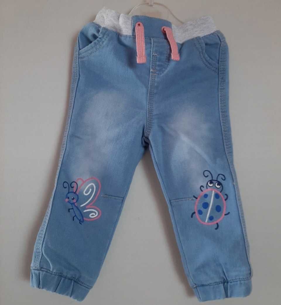 Spodnie jeansowe dla dziewczynki, r 86