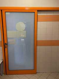 Drzwi przesuwne aluminium/szkło - używane