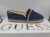 NOWE mokasyny GUESS espadryje jeans dżins rozmiar 37 niebieskie