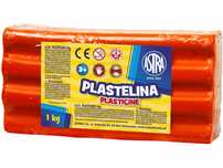 Plastelina 1 kg, czerwona. Astra