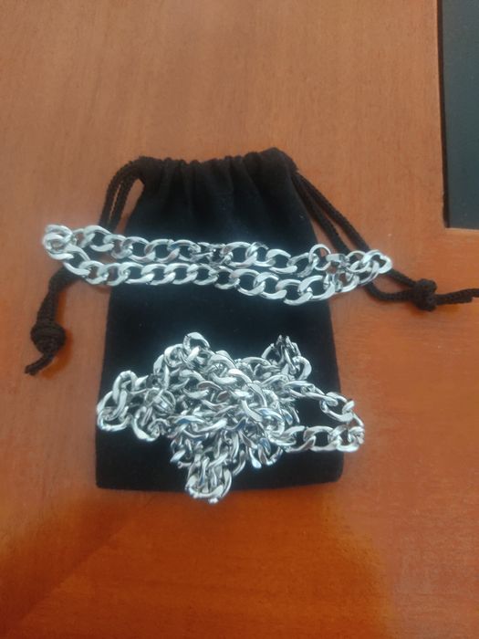 Colar e Pulseira Cubana "Hip Hop"