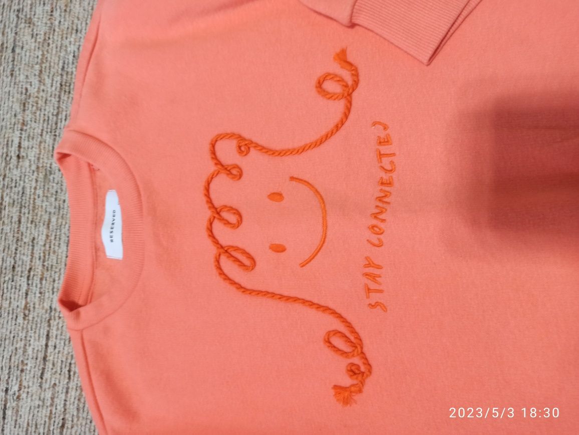 Bluza dresowa pomarańczowa dla dziewczynki 122 Reserved bdb