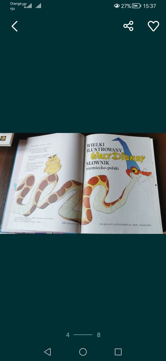 Wielki Ilustrowany Słownik NIEMIECKO - polski Walt Disney