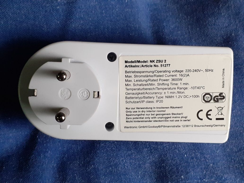 Temporizador tomada até 3600W