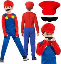 Przebranie Super Mario SuperMario Strój Czerwony Nowy Kostium