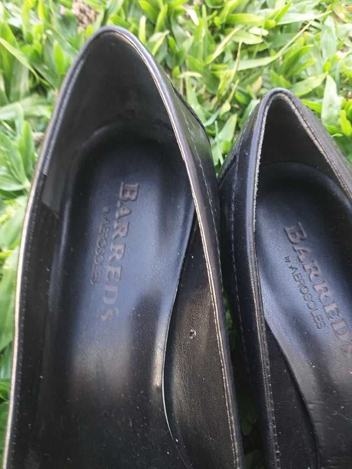 Vendo Sapatos 38 pretos pele Senhora "Aerosoles" - portes grátis