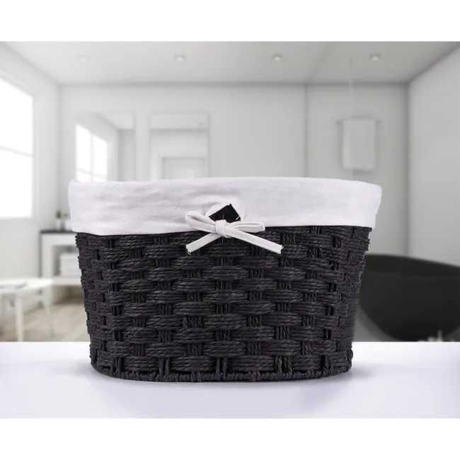 Koszyk łazienkowy Verona 35x24x16 Sepio antracyt rustykalny boho XL