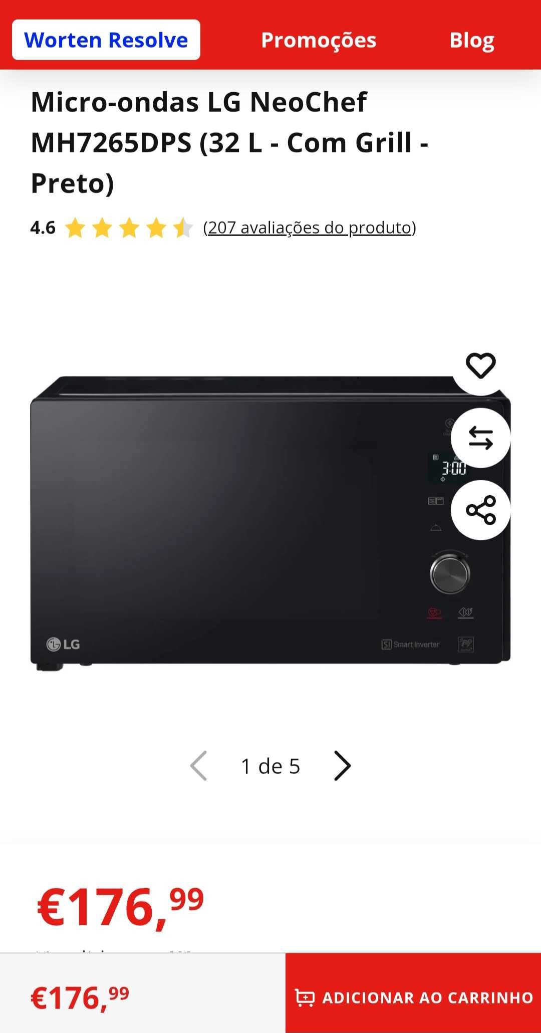 Microondas LG com Grill NOVO