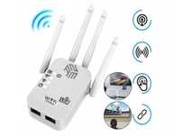 Wzmacniacz Sygnału Wi-Fi 4 Anteny 2 Złącza Ethernet Mocny 300 Mb/s