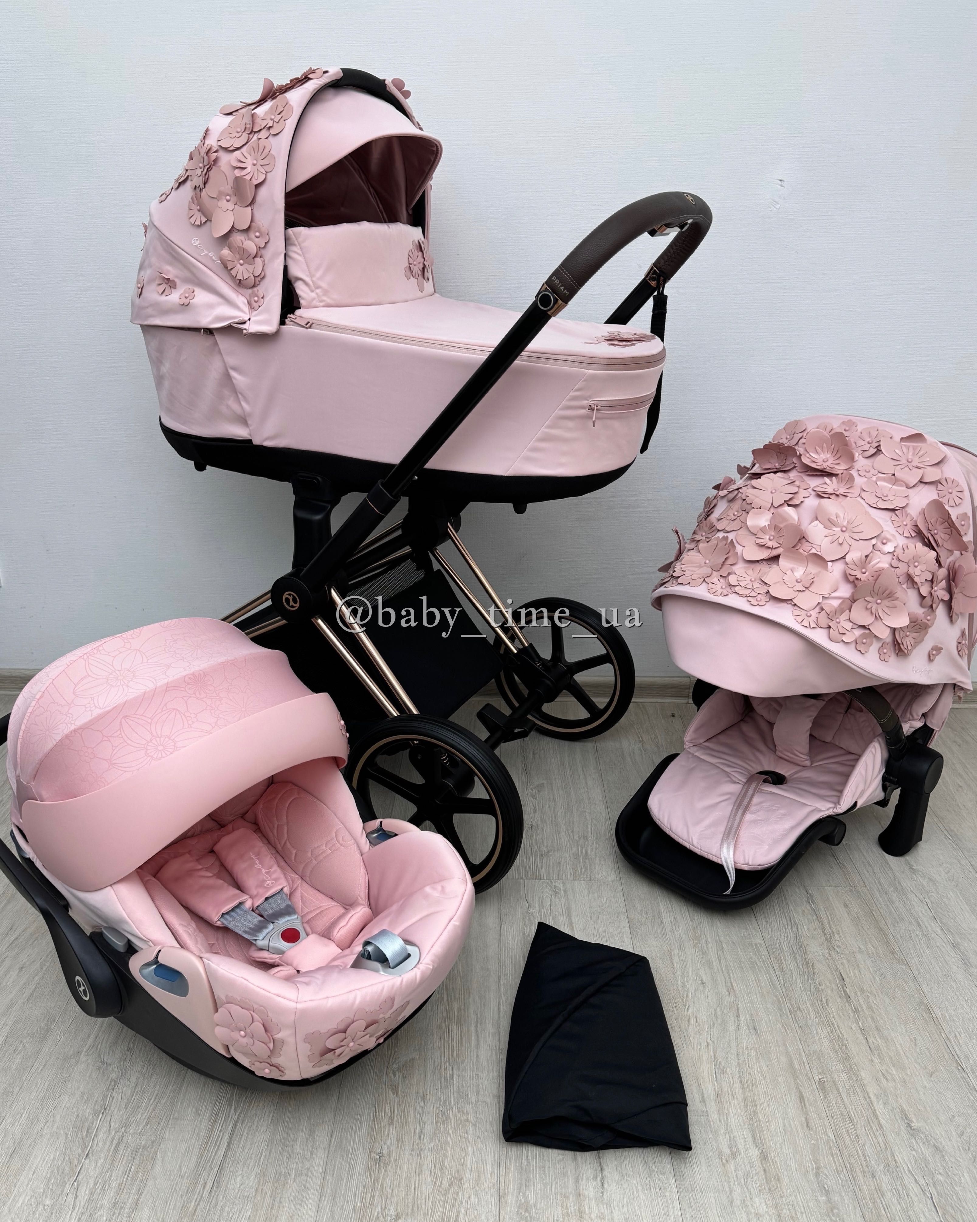 Cybex Priam 4.0 Rose Gold/Simply Flowers коляска Сайбекс Пріам 2024