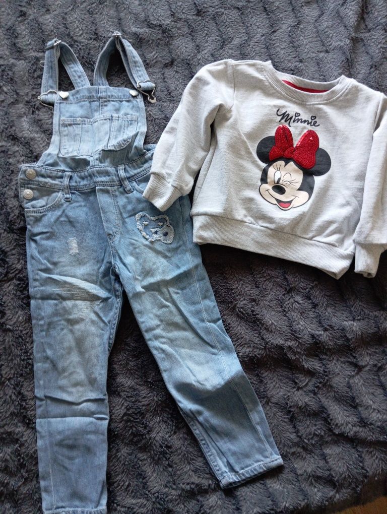 Spodnie ogrodniczki+bluza