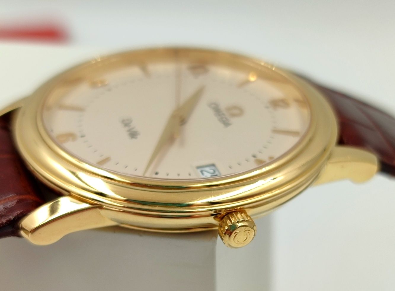 Złota 18k Omega Prestige - Rzadka tarcza. Polska dystrybucja .