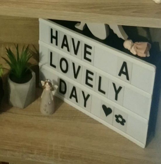 Нічник лайтбокс з буквами