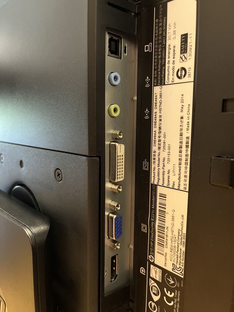 Monitor HP Elite Display E221c 22 cale