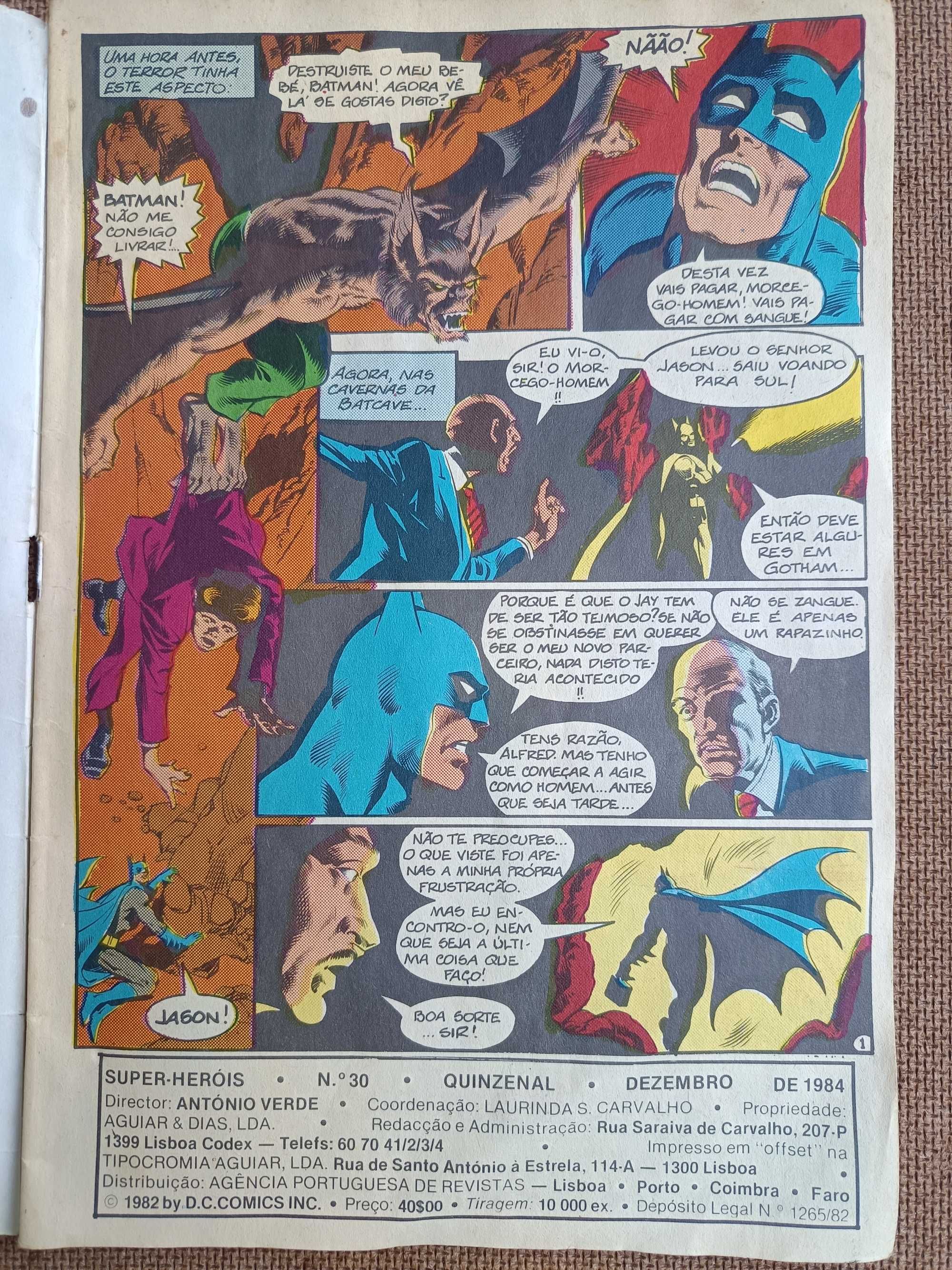 Revista de B.D. "Bat Man" Dezembro de 1984