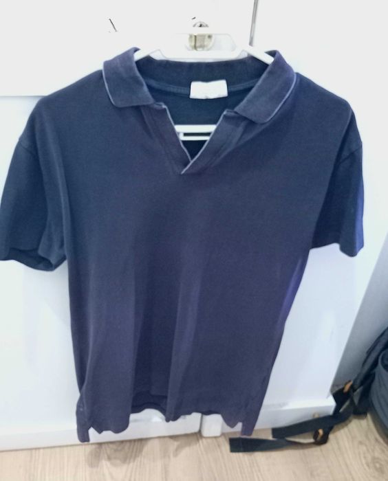 Polo Springfield 100% algodão azul marinho