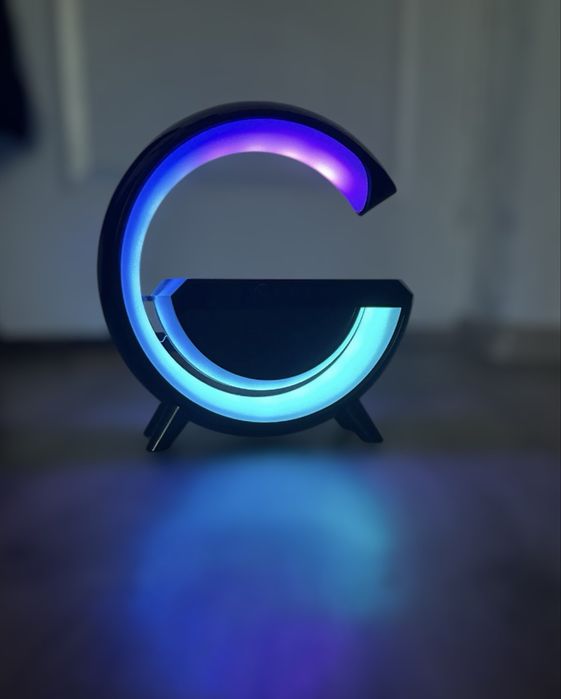 Настільна лампа Нічник з Bluetooth Колонкою 3 в 1. Без провідна зарядк