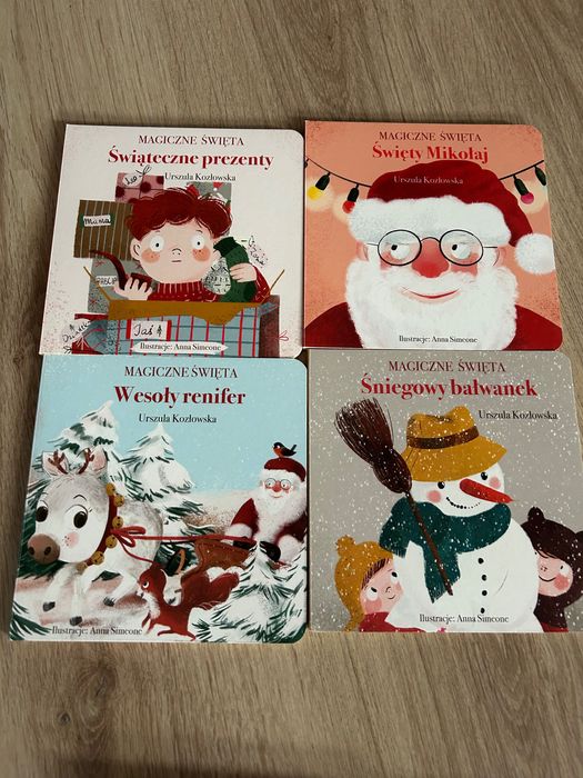Magiczne święta zestaw 4 książeczek śniegowy bałwanek wesoły renifer