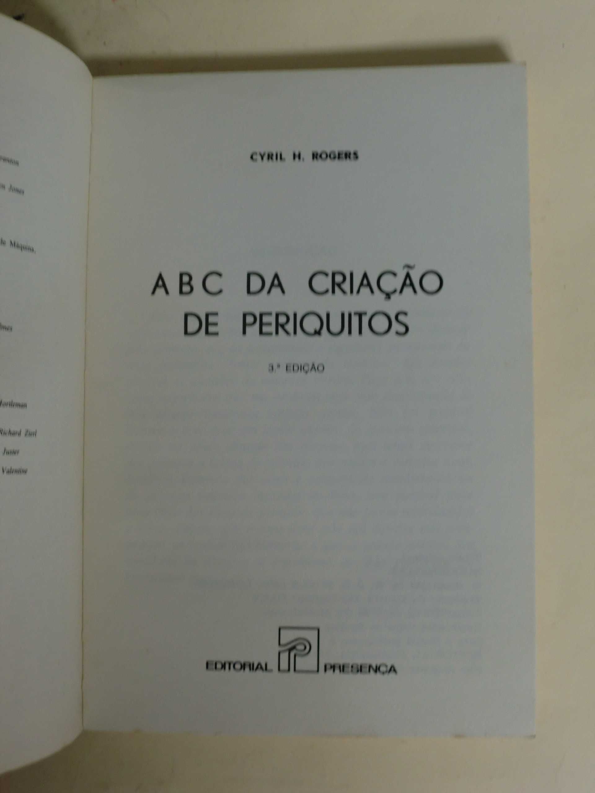 abc da criação de Periquitos
de Cyril H. Rogers