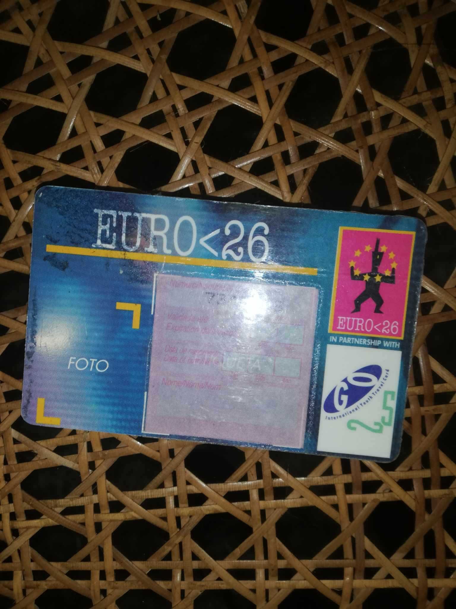 Cartão jovem anos 90