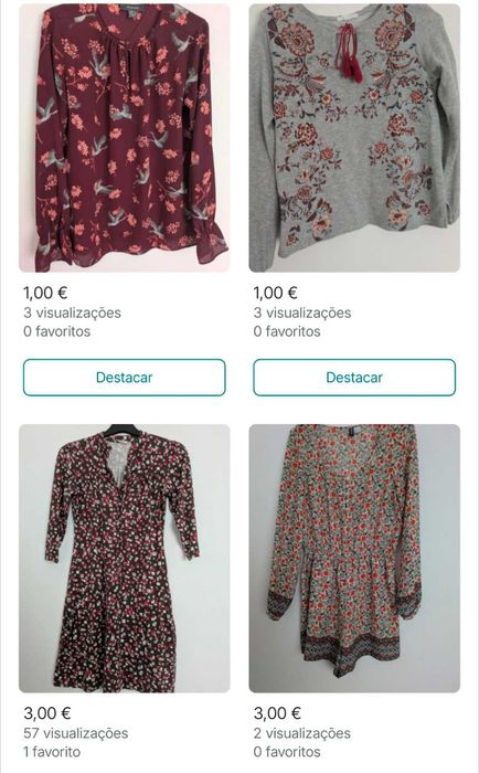 Roupa variada de mulher - várias marcas (S-M/36-38)