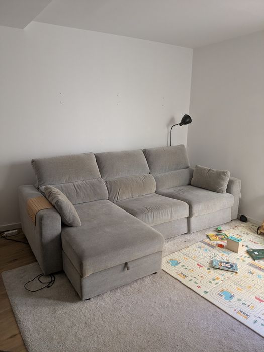 ESKILSTUNA sofa ikea
Sofá 3 lugares c/chaise longue, Hillared bege
799