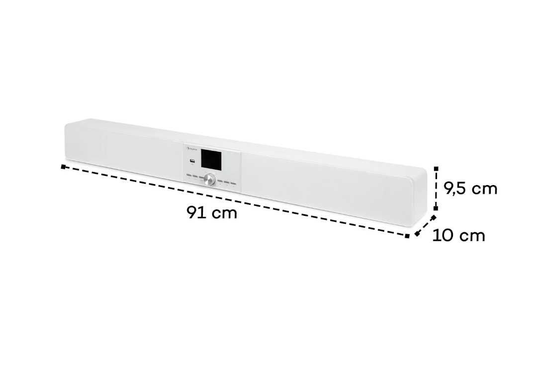 Soundbar syna WiFi Bluetooth FM DAB radio internetowe USB optical