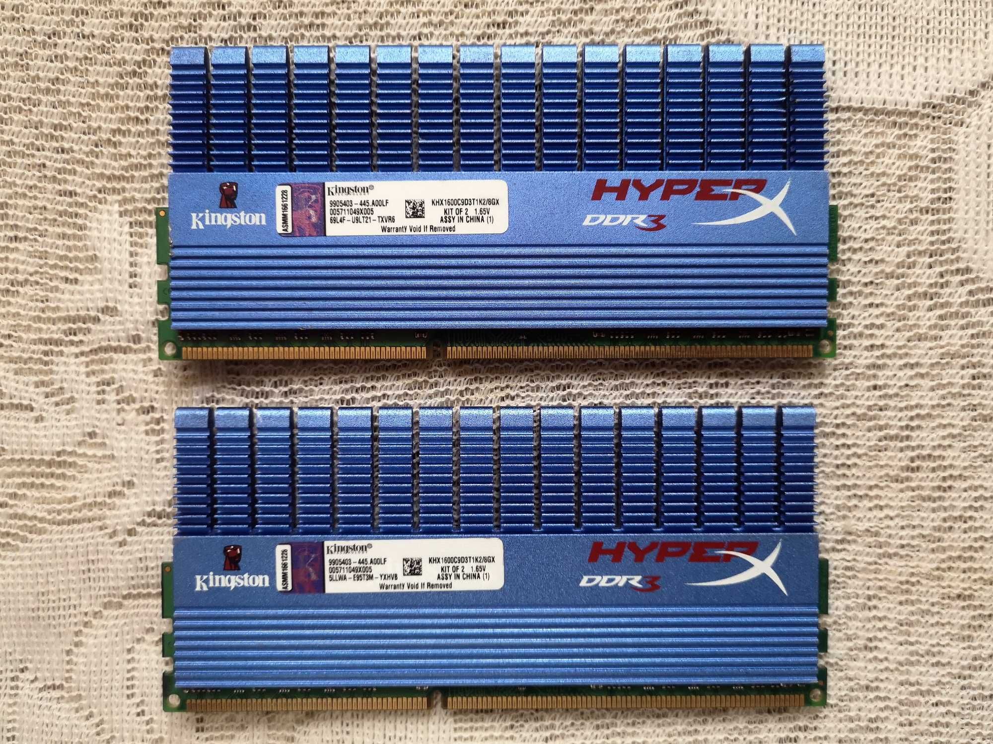 Оперативна пам'ять  DDR3  Kingston  8Gb  2x4Gb  1600MHz