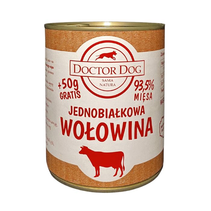 DOCTOR DOG wołowina 6 x 850 g - puszka