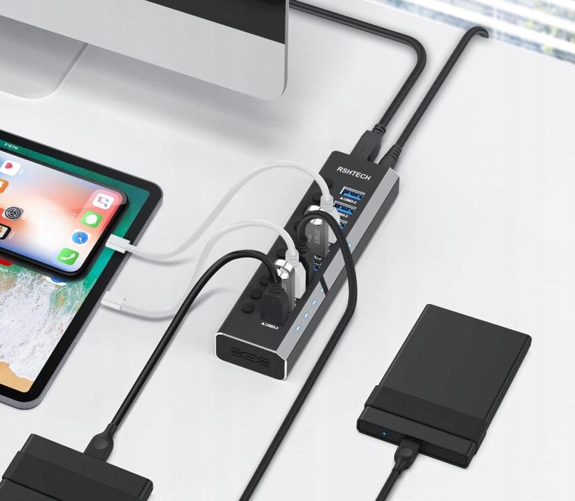 Rshtech RSH-A10 Usb Hub Aktiv 3.0 z zasilaczem POWYSTAWOWY