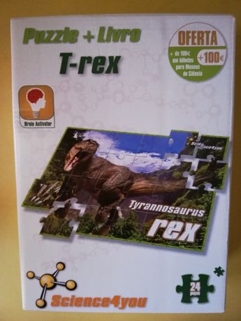 Puzzle + Livro T-Rex, science4you - NOVO