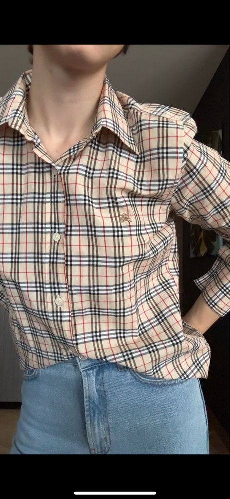 руюашка блузка сорочка burberry хлопок бавовна