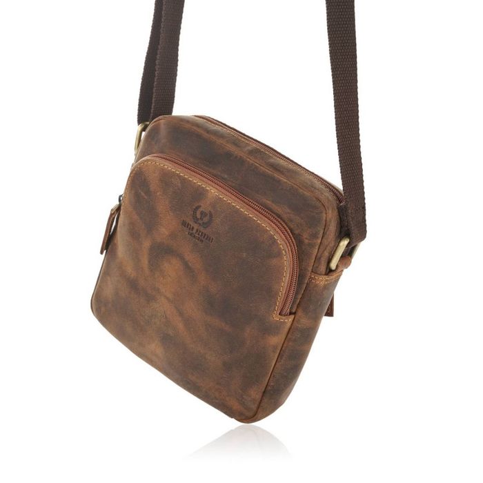 brązowa torebka listonoszka na ramię paolo peruzzi t-63-hbr