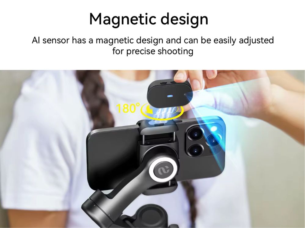 Aochuan smart XPro Ai gimbal трипод селфі палка розумний стабілізатор