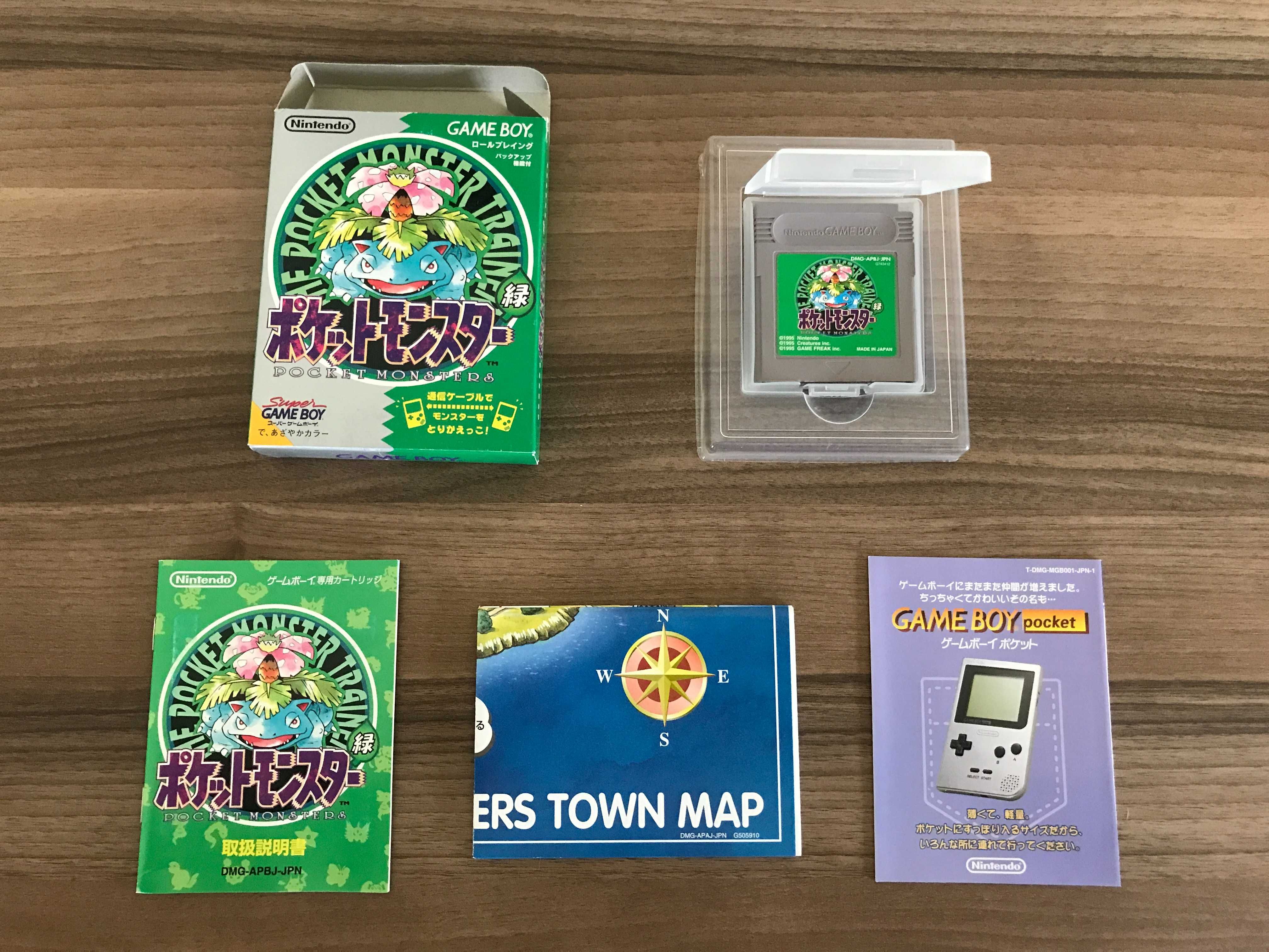 Game Boy Pokemon Green w pudełku, JPN