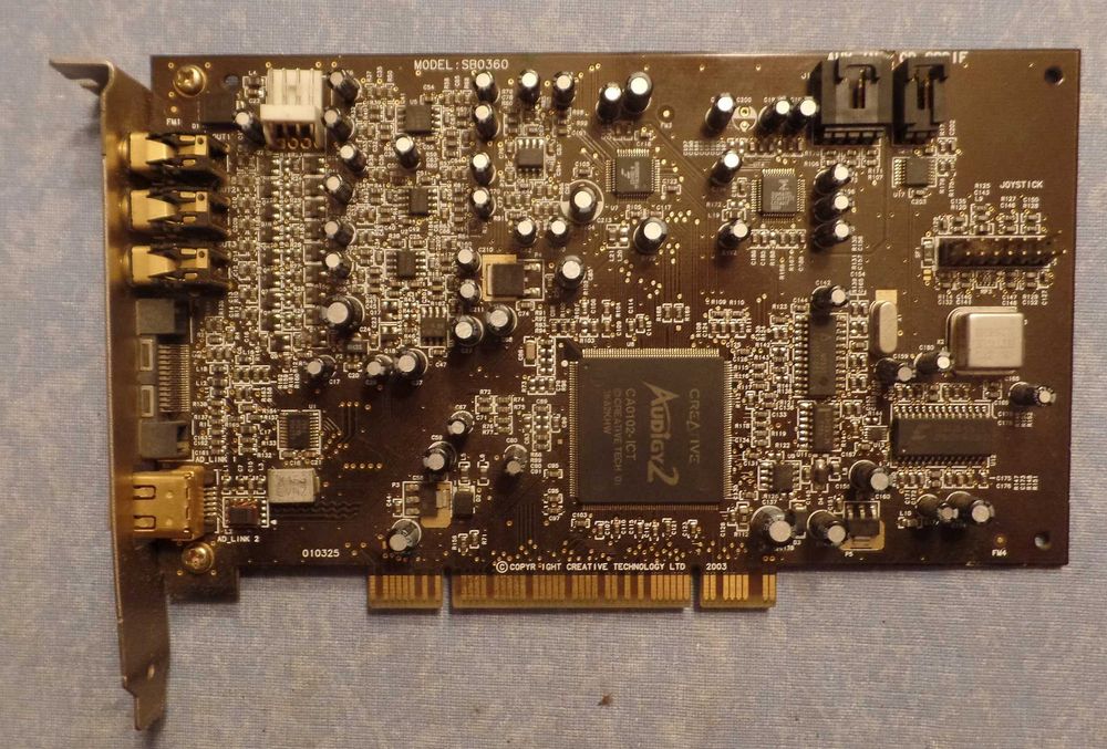 Placa de Som Creative Sound Blaster Audigy 2 SB0360 7.1