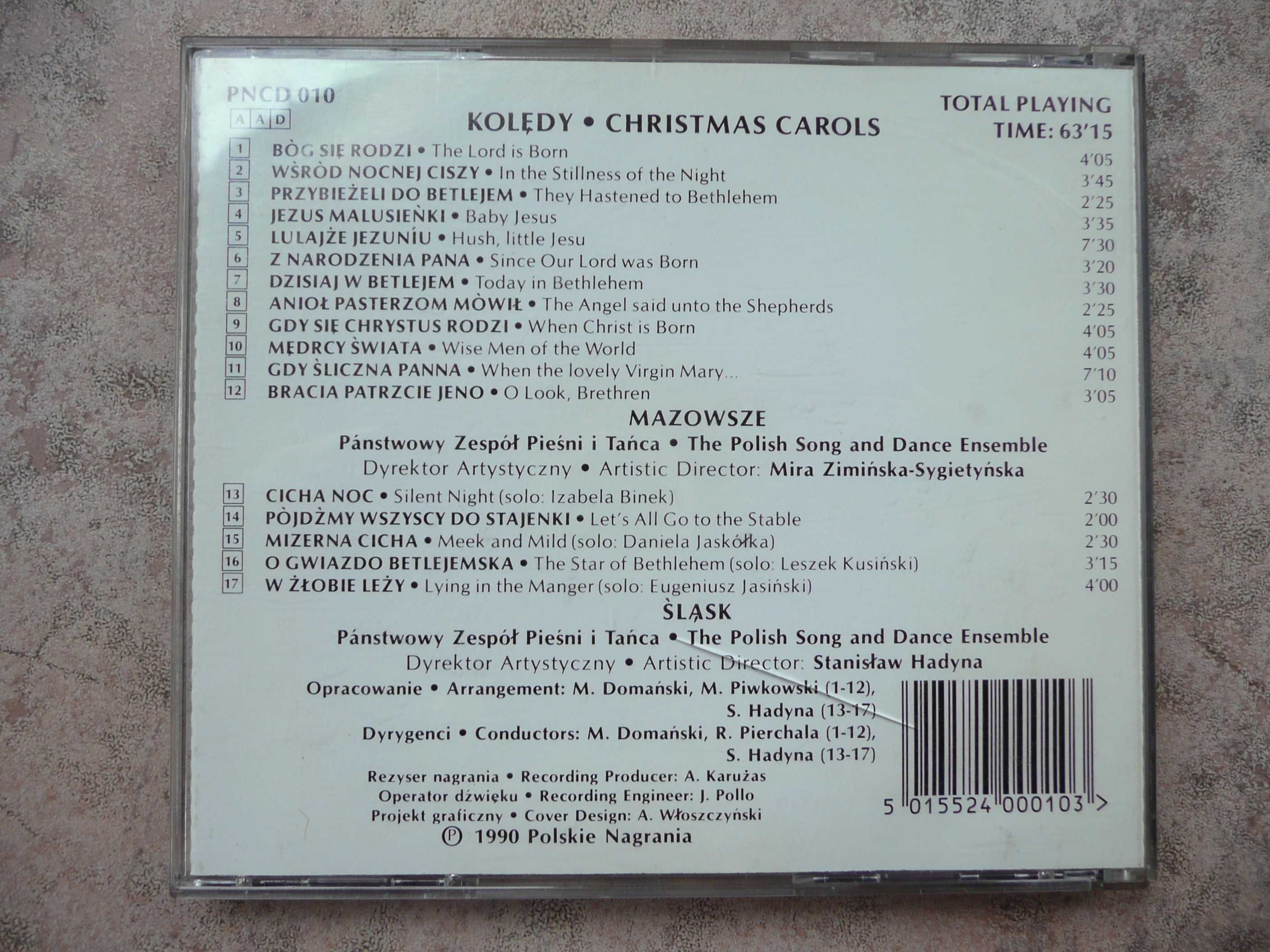 KOLĘDY christmas carols śląsk mazowsze płyta kompaktowa cd