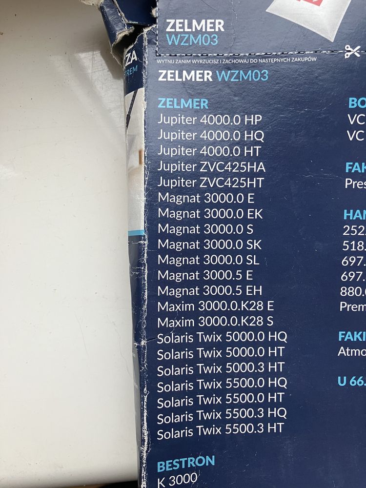 Worek do odkurzacza Zelmer/Solaris 1szt