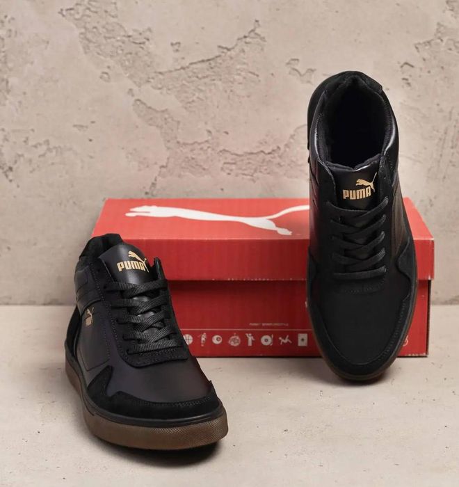 Повседневные зимние кроссовки Merrell кожаные черные с мехом мужские